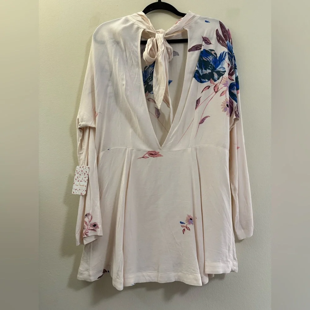 NWT Free People Gemma Floral Tunic Mini‎ Dress - S